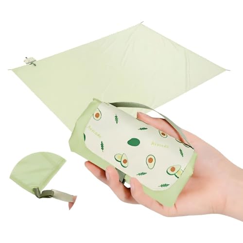 Picnic Blanket Waterproof – Packable Sand Proof Beach Blanket (0.42lb/0.66lb), Compact & Foldable, Fits in Pocket with Integrated Stakes, Ideal for Camping, Hiking, Travel, Concert, Festival - size: 82.68" X 59.06" for 3-4 Persons
