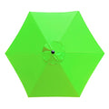 Sunnyglade 7.5ft Patio Umbrella Replacement Canopy Market Umbrella Top Outdoor Umbrella Canopy with 6 Ribs - color: Grass Green