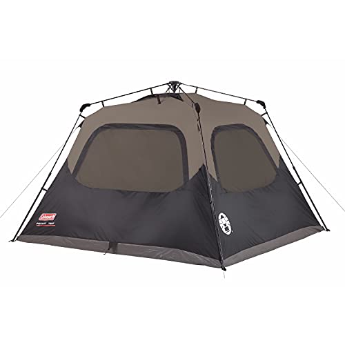 Coleman 4/6/8/10 Person Instant Camping Tent with 1-Minute Setup, Large Family Tent with Pre-Attached Poles, Air Vent, & Carry Bag, Sets Up in About 60 Seconds - size: Contains PFAS, style: 6-person