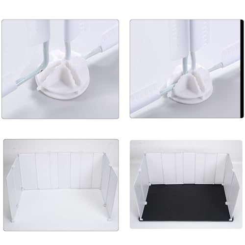 Litter Box Splash Guard, Litter Box Pee Shields for Dogs, Easy to Clean Indoor Dog Fence with Puppy Pee Pad Holder Tray Fits