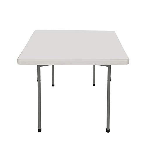 OEF Furnishings OEFBT3636 Utility Series Heavy-Duty Premium Commercial-Grade Indoor/Outdoor Folding Table (36 x 36 in, Square, Speckled Gray Top / Gray Frame) - size: 36" x 36"