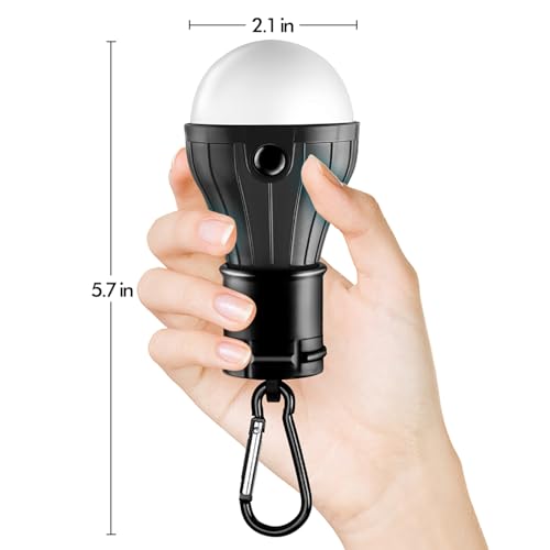 FLY2SKY Tent Lamp Portable LED Tent Lights 5 Packs Hook Hurricane Emergency Lights LED Camping Light Bulb Camping Tent Lantern Bulb Camping Equipment for Camping Hiking Backpacking Fishing Outage - style: H-CLOSED-HOOK