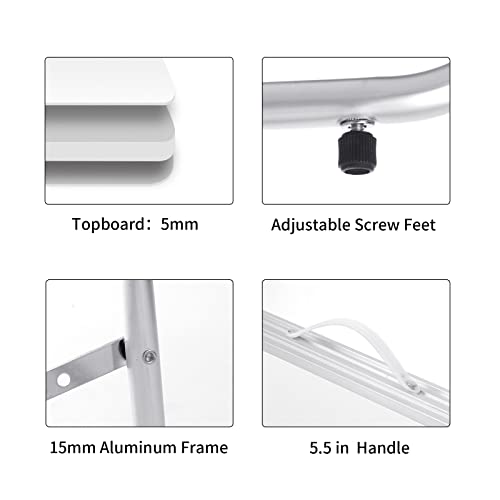 Moosinily Small Camping Table 35.2 inch Folding Picnic Table Foldable Low Camp Table Portable Short Aluminum Outdoor Floor Short Beach BBQ White 35.2×15.7 inch - color: White, size: 35.2×15.7 Inch