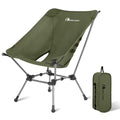 MOON LENCE Portable Camping Chair Plus, Larger & Roomier, Compact and Lightweight Still, Folding Chair for Backpacking & Hiking, 330Lbs Capacity (Moss Green) - color: Moss Green