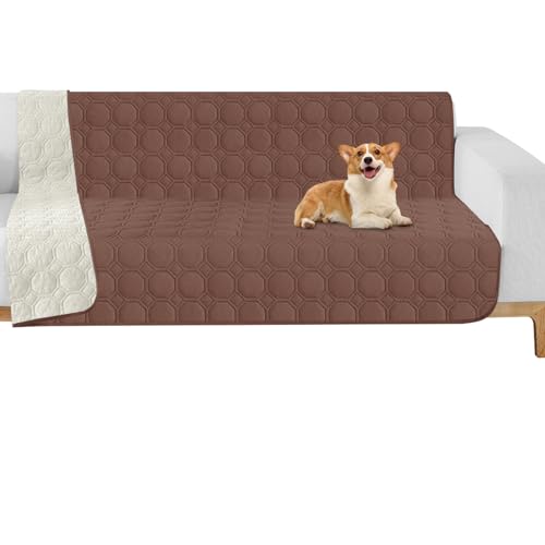 ZNSAYOTX Ultimate Cozy Blankets (52"x82") 100% Waterproof Bed Mat Blanket for Dog Pets, Couch Sofa Protector with Non-Slip Back Washable Durable, Pee Scratch Proof Easy to Clean (Coffee) - color: Coffee, size: 52x82 Inch