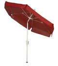 FiberBuilt Umbrellas Garden Umbrella with Push-Button Tilt, 7.5 Foot Red Canopy and White Pole - color: Red with White Pole, style: With Tilt