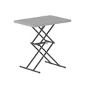 FanttikOutdoor Folding Table 2-Second One-Hand Height Adjustment, 3 Settings, Ultra-Thin 3.2" Fold, No Assembly, TV Tray Laptop Desk 28 inch, 1 Pack, Grey Zeta X1 Pro - color: Grey