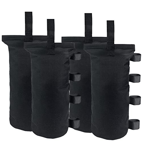 Joramoy Heavy Duty Weight Bags(150LBS) for Pop up Tent, Set of 4, Black(Without Sand) - color: Black, size: 150lbs