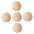 TOYANDONA 5PCS Wooden Croquet Balls Set for Outdoor Lawn Games Sturdy Solid Wood Balls for Backyard Croquet DIY Crafts and School Projects