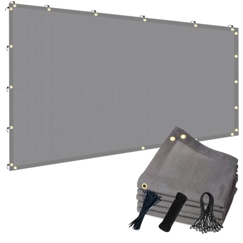 POYEE 90% 8x25ft Sun Shade Cloth for Outdoor Deck Backyard Patio Garden Pergola Cover Canopy Gray - size: 8x25ft