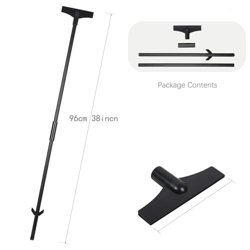 2 Pack Metal Yard Sign Stakes, 38 Inch Height Sign Holder, Rust, Wind & Dust Resistant Sturdy Metal Stake for Ground Yard Lawn - color: Black