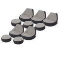 Intex Inflatable Ultra Lounge Chair with 2 in 1 Valve Extra Wide Opening, Angled Back Rest, Built in Cup Holder, and Ottoman, Gray (5 Pack) - size: 5 Pack