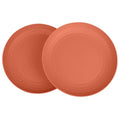 2 Pcs Wheat Straw Plates, 9Inch Unbreakable Dinner Plates, Reusable Plate for Camping,Picninc,Family Dinner,Orange - color: Orange
