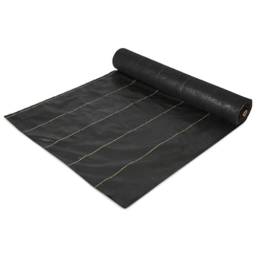 Dewitt Sunbelt Weed Barrier Fabric 3.2 oz, 4 x 300 Feet – Heavy-Duty Ground Cover Mat for Greenhouse Floors, Garden Rows, Raised Beds, Yard Gardening, and Outdoor Landscape Protection - size: 1 Pack, style: 4' x 300'