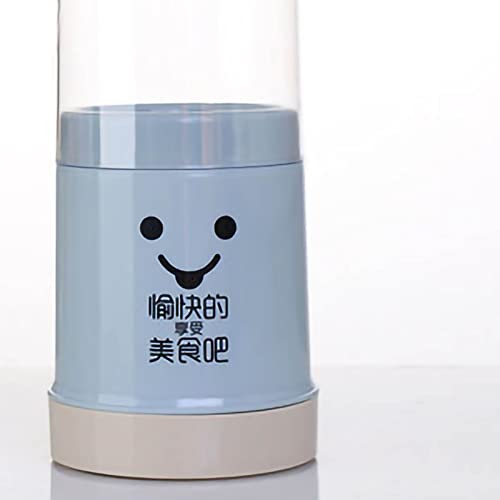 Cute Utensil Holder, Chopstick Holder Storage with Lid Plastic Kitchen Counter Utensil and Cutlery Holder With Removable Base Silverware Holder for Camping Picnic BBQ Party (Blue) - color: Blue