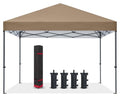 COOSHADE Durable Easy Pop Up Canopy Tent 12x12Ft(Khaki) - color: Khaki, size: 12x12Ft