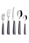 ANNOVA Silverware Set Stainless Steel Colorful Handle Tableware Kitchen Flatware Set Utensils, Includes Dinner Knives, Forks, Spoons, Salad Forks & Dessert Spoons (Gray, 20 Pieces) - color: Grey 20Pieces