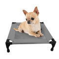 Pozico Elevated Pet Bed with Breathable Mesh for Small Cat and Dog, Raised Cooling Pet Cot for Puppy and Kitty, 18.9x18.9 inch (Dark Gray Bed) - color: Dark Gray Bed