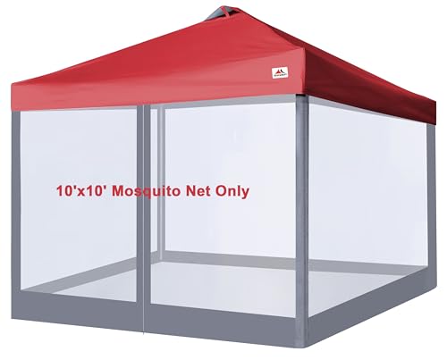 SCOCANOPY Replacement Mesh sidewall for Most 10x10 Canopy Or Gazebo,(Grey) - color: Gray, size: 10X10