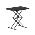FanttikOutdoor Folding Table 2-Second One-Hand Height Adjustment, 3 Settings, Ultra-Thin 3.2" Fold, No Assembly, TV Tray Laptop Desk 28 inch, 2-Pack, Black Zeta X1 Pro - color: Black
