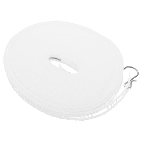 uxcell Portable Clothesline, 26.25ft Nylon Windproof Non-Slip Washing Line Rope for Courtyard Outdoor Travel Camping Laundry Drying, White - color: White, size: 26.25ft