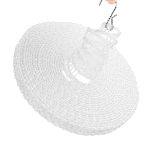 uxcell Windproof Clothesline, 8M 26ft Plastic Non-Slip Clothes Drying Rope Portable Travel Clothesline for Courtyard Outdoor Laundry Camping, White - color: White, size: 26.2ft