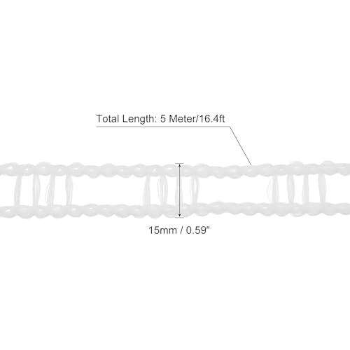uxcell Portable Clothesline, 16.4ft Nylon Windproof Non-Slip Washing Line Rope for Courtyard Outdoor Travel Camping Laundry Drying, White - color: White, size: 16.4ft