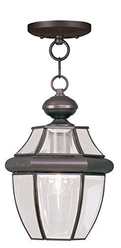 Livex Lighting 2152-07 Monterey 1-Light Outdoor Hanging Lantern, Bronze - color: Bronze