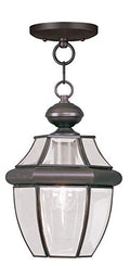 Livex Lighting 2152-07 Monterey 1-Light Outdoor Hanging Lantern, Bronze - color: Bronze