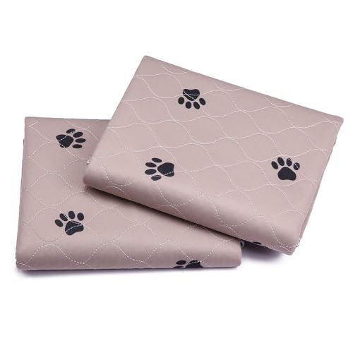 SincoPet Washable Dog Pee Pads with Puppy Grooming Gloves,Puppy Pads,Reusable Pet Training Pads,Large ,Waterproof Pet Pads for Dog Bed Mat,Super Absorbing Whelping Pads,48 Round Inch (Pack of 2) - size: 48 Round Inch (Pack of 2)