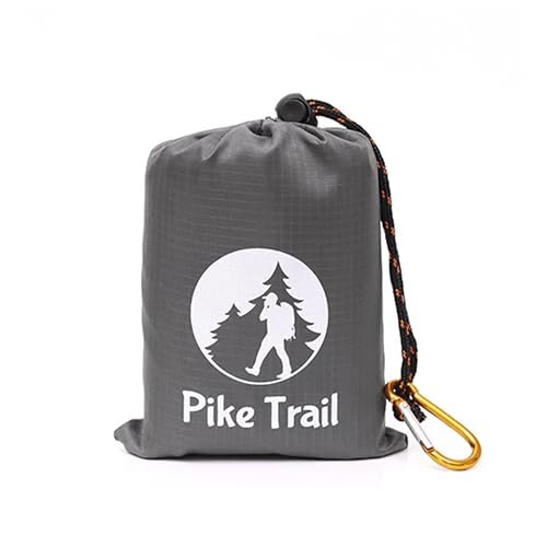Pike Trail - Outdoor Pocket Blanket - Lightweight, Durable and Waterproof Blanket - Beach, Hiking, Picnic and Camping Essentials - 60” x 56” - Gray - color: Grey/Orange