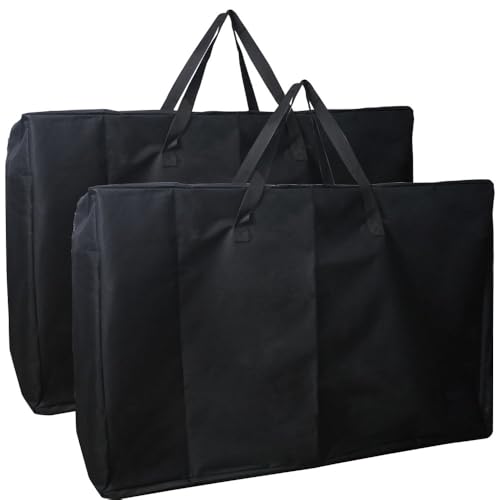 2 Pack Heavy Duty Folding Chair Storage Bag, 600D Chair Storage Case for Beach Camping Chair Zero Gravity Chair Folding Recliners, Extra Large Travel Bag with Zippers, 41.5" Lx 11" Wx 28.5" H - size: 2 Pack