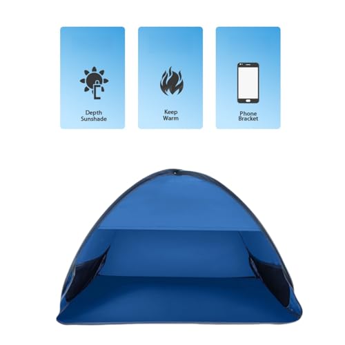 Luocute Head Tent Beach Sun Shelter, Pet Tent, Indoor Outdoor Small Pop Up Sun Shade for Head Face (L Size 0.25kg 80x50x55cm) - style: L Size 0.25kg 80x50x55cm