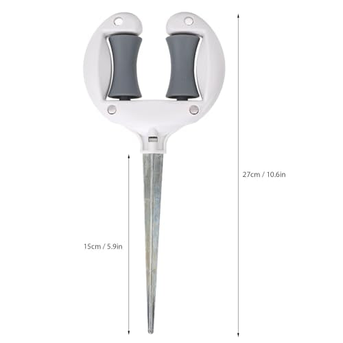 5.9 Inch Garden Hose Guide Spike, Heavy Duty Metal Roller Stake Holder Keeps Garden Hose Out of Flower Beds, Hose Guide Spike for Garden Yard Plant Protection