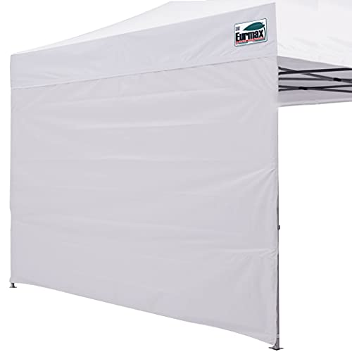 Eurmax USA 10x10 Pop Up Canopy SunWall-UV Protection for Tents,Blocks Sunlight&Wind,Water Resistant Side Wall Only,Easy Hook & Loop Installation,Fit for 10FT Straight Leg Shelters&Gazebo,White - color: White, size: 10x10
