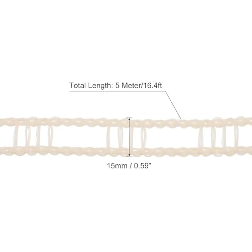 uxcell Portable Clothesline, 16.4ft Nylon Windproof Non-Slip Washing Line Rope for Courtyard Outdoor Travel Camping Laundry Drying, Beige - color: Beige, size: 16.4ft
