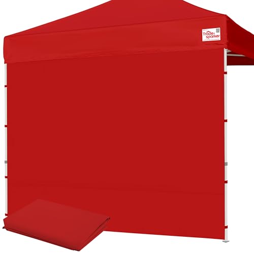 Tradesparker 10x10 Pop Up Canopy Wall with Zipper, 86 inch Height Instant Canopy SunWall Tent Sidewalls for 10x10 Pop Up Tent,1 Pack Sidewall Only,Red - color: Red, size: 10FT*1
