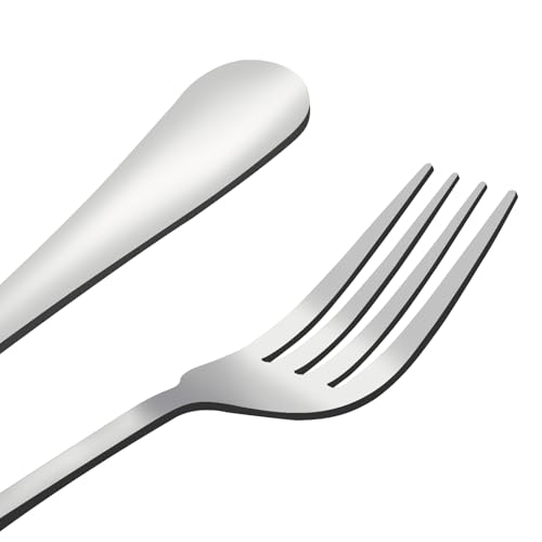 VANRA Travel Utensils Set with Case Portable Silverware Set for Lunch Box Stainless Steel Camping Cutlery Set Reusable 3-Piece Fork Spoon Knife for Work School Picnic (Silver)