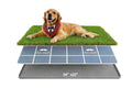 Large Dog Grass Pad with Tray, 34x22 Inch Puppy Potty Training System with Artificial Grass & Pheromone Pee Pad, Non-Slip Silicone Base for Easy-Clean Indoor Outdoor Use