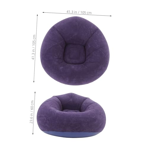Cabilock Inflatable Bean Bag Chair with Flocked Material Portable Lazy Sofa for Indoor and Outdoor Use for Living Room Bedroom Camping and Relaxation Includes Pump and Storage Convenience