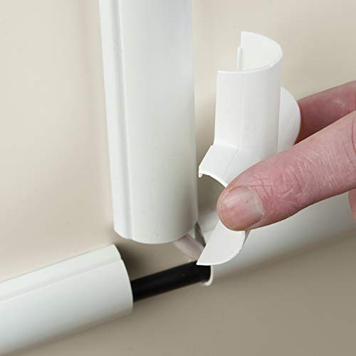 D-Line Medium Cable Raceway Accessory Pack, Join 1.18in x 0.59in Cord Cover Lengths, 10 Accessories Included, Hide Cords Around a Variety of Angles - White - color: White, size: 1.18x0.59in - 10 Accessories