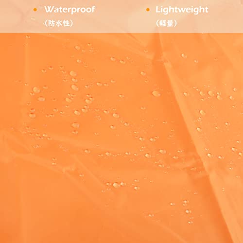 TRIWONDER Hammock Rain Fly Waterproof Tarp Camping Tent Footprint Ground Cloth Backpacking Tarp Camp Shelter Sunshade Mat for Outdoor Hiking Beach Picnic - color: 02 Orange, size: 9.5 x 7.2 ft