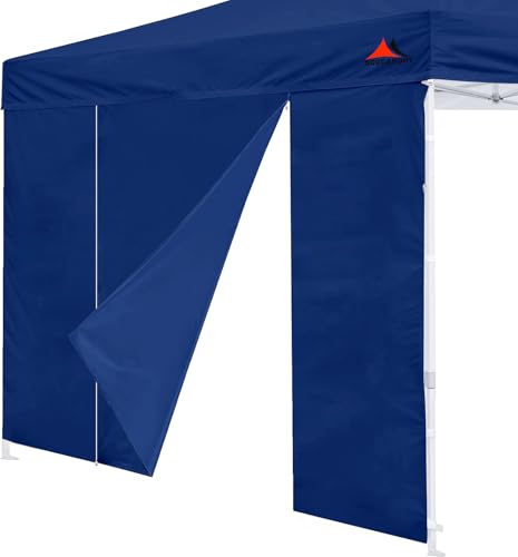 SCOCANOPY Door for 10x10 Canopy Frame Two Central Zipper Design for Easy Entry and Exit,1 Pack Sunwall Only,NavyBlue - color: Navy Blue, size: 10X10