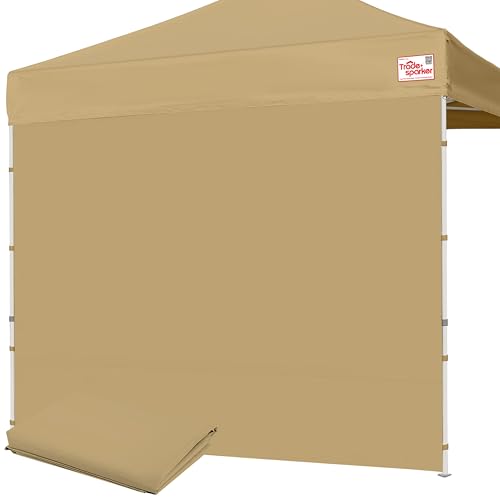 Tradesparker 10x10 Pop Up Canopy Wall with Zipper, 86 inch Height Instant Canopy SunWall Tent Sidewalls for 10x10 Pop Up Tent,1 Pack Sidewall Only,Khaki - color: Khaki, size: 10FT*1