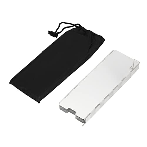 Camping Stove Windscreen 14 Plates Folding Outdoor Stove Windshield Camp Stove Wind Screen Aluminium Alloy Windshield for Butane Burner Grill Wind Blocker Shield - size: 14 Plates Windscreen