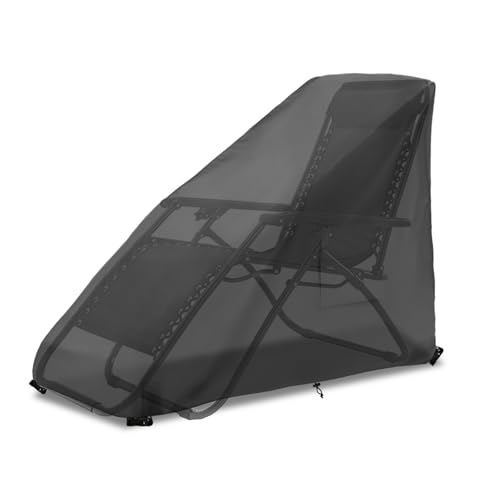 Zero Gravity Chair Cover XL,Outdoor Heavy Duty 600D Waterproof Zero Gravity Lounge Chair Cover,Patio Folding Zero Gravity Recliner Cover.black,39" L x 31" W x 45" H. - color: Black, size: 39" L X 31" W X 45" H