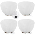 ANGAR 4 Pack Plant Covers Freeze Protection for Winter, 2.2oz/yd² (39.4" X 39.4") Shrub Plant Protection Bags with Drawstring, Plant Frost Protection Covers for Outdoor Garden Rose Bush Plants, White