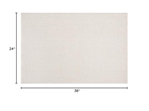 Luul Home Easy Jute Rugs 2x3 White Color Living Room Indoor Outdoor Door Mat for Farmhouse Patio and Kitchen Rug High Traffic Washable Easy to Clean Solid Boho Woven Design Outside Carpet (2 x 3) - color: Bone, size: 2' x 3' (Rectangular)