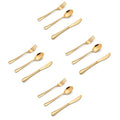 LIANYU 12-Piece Gold Kids Silverware Set, Stainless Steel Toddler Utensils Flatware Set, Child Cutlery Tableware for 4, Include Knife Fork Spoon, Mirror Finished, Dishwasher Safe - color: Gold