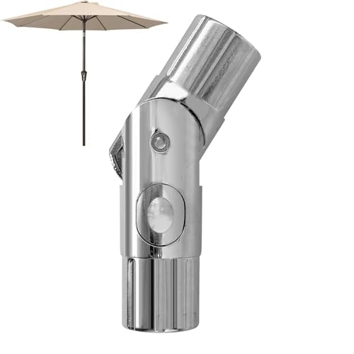 Patio Umbrella Accessories, Outdoor Umbrella Replacement Parts, Push-Button Tilt Adjustment for Garden Umbrellas, Silver (1.5inch)